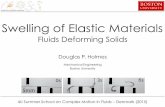 Fluids Deforming Solids - Boston University · Fluids Deforming Solids Douglas P. Holmes Mechanical Engineering Boston University 4U Summer School on Complex Motion in Fluids –