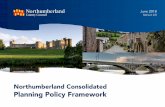 Planning Policy Framework - Northumberland County .Northumberland Consolidated Planning Policy Framework
