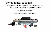 VEHICLE RECOVERY ELECTRIC WINCH 12000LB - …prime-tech.de/wp-content/uploads/download-manager-files/elektrical... · Do not attach tow hooks to winch mounting apparatus. ... The