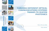 THINKING DIFFERENT OPTICAL COMMUNICATIONS SYSTEMS THANKS ...s3.amazonaws.com/JuJaMa.UserContent/ba0b8ba3-dd0c-428d-a932-8… · THINKING DIFFERENT OPTICAL COMMUNICATIONS SYSTEMS ...