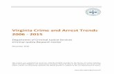 Virginia Crime and Arrest Trends 2006 - 2015 · Although the number of property crimes decreased from 2006 to 2015, arrest rates for property ... Virginia Crime and Arrest Trends,