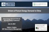Drivers of Future Energy Demand - U.S. Energy … · Drivers of Future Energy Demand in China ... Energy Intensity by Sector and Source: ... •Emphasized “decisive” role of the