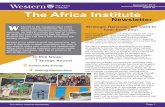 Issue 01 The Africa Institute - Western University · Issue 01 The Africa Institute Newsletter Page 1 ... School of Business and Economics ... University of Ibadan, Nigeria.