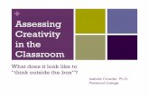 Assessing Creativity in the Classroom - iag- .Assessing Creativity in the Classroom + Hello! 2 +