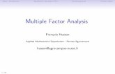 Multiple Factor Analysis - Freefactominer.free.fr/course/doc/MFA_course_slides.pdfMultiple Factor Analysis ... IntroductionEquilibrium and global PCAStudying groupsFurther topics ...