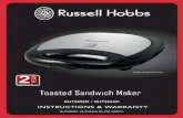 WARRANTY Toasted Sandwich Maker - Russell Hobbs€¦ · Toasted Sandwich Maker ... as the case may be; Manufacturer, We or us means: 1. ... Westinghouse, Black & Decker and Spectrum