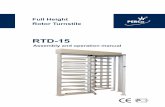 RTD-15 Operation Manual aug09 new - Arevita ir Ko Manual.pdf · RTD-15 Full Height Rotor Turnstile 5 . 2.2. The remote control panel, in accordance with the resistance to environmental