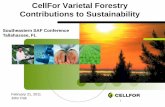 CellFor Varietal Forestry Contributions to Sustainability · 1 CellFor Varietal Forestry Contributions to Sustainability February 21, 2011. John Pait. Southeastern SAF Conference
