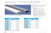 T1E Thin Finger Series Wiring Duct - AutomationDirect · 3.00 x 1.50 (76.2 x 38.1) T1E ... panel with rivets (R6 or R4), or on DIN ... Duct base perforation according to DIN 43659