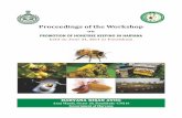 Proceedings of the Workshop - Haryana Kisan Ayog Honey bee Keeping.pdf · Proceedings of the Workshop on ... A Bee Research Centre was started at Mahableshwar in 1952, ... After its