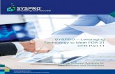 syspro 21 cfr part 11 - ERP Software | Business Software ... – Leveraging Technology to Meet FDA 21 CFR Part 11 !!!!! value is recorded when information is changed. All audit trail