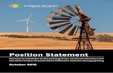 Position Statement - The Carbon Market Institutecarbonmarketinstitute.org/wp...ToR-Position-Statement-October-2016.pdf · This position statement is an evolving document that we will