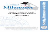 Study/Resource Guide for Students and Parents Geometry · Georgia Milestones Geometry EOC Study/Resource Guide for Students and ... this guide to get ... EOC Study/Resource Guide