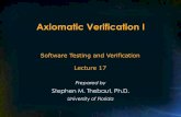 Software Testing and Verification Lecture 17 - cise.ufl.edu Testing and Verification Lecture 17. Axiomatic