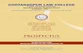 CHOTANAGPUR LAW COLLEGE · Chotanagpur Law College, ... suitable by virtue of their character, ... 5 Journal/ Periodical Fee (In House) 500.00 6 Promotion of Research Activities Fee