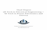 Dual Degree (B Tech in Electrical Engineering + M Tech in … · 2017-06-24 · (B Tech in Electrical Engineering + M Tech in Power Electronics and ... Measurement and Instrumentation