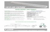 1810 LED FIXTURE - Kason Industries · electrical specifications saves money and energy 1810 led fixture mounting centers for brackets 35-1/2” 902mm 4-7/32” 107mm 7/8” 22.2mm