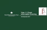 Year 11 Exam Information Evening - Welcome To … · 2017-09-22 · Year 11 Exam Information Evening ... Y11 GCSE Geography Exam Information Evening. AQA ... • Geographical skills