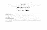 Curriculum Cover Sheet - ITT Technical Instituteitt-tech.info/wp-content/uploads/2016/09/IS4550_10_Syllabus.pdf · Security policy framework 3. ... different ISS policies associated