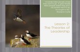 Lesson 2: The Theories of Leadership - blog.wsd.netblog.wsd.net/alarsen/files/2018/02/Lesson-2-Leadership-Theories.pdfprocess of leadership theories? o Great man theories ... the trait
