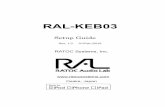 RAL KEB03 UsersGuide 1R01-1 - RATOC Systems · 2016-03-10 · 4-3-1. Use Optical Digital input mode ... SONY PHA-3 compatible mode ... 8.x and 7. User's Guide, ...