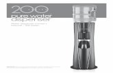 Water Dispenser Owner’s Manual – 200 Series Dispenser Owner’s Manual – 200 Series ... • Only plug in dispenser in the sequence the manual indicates ... • Call your water