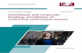 CP16/31: Investment and corporate banking: prohibition of ... · Financial Conduct Au thor ity Consultation Paper October 2016 Investment and corporate banking: prohibition of restrictive