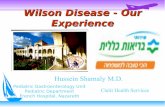 Wilson Disease - Our Experience Disease.pdf · Wilson Disease - Our Experience. Pediatric Gastroenterology Unit ... Diet: Eliminate Copper ... Gastric irritation, ...