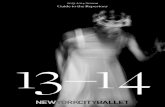 13–14 - New York City Ballet · New York City Ballet is one of the foremost dance companies in the world, ... for his dream. ... conveys a sense of eternity and infinity.