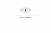 GEORGIA PROBATE COURT BENCHBOOK - Institute of …icje.uga.edu/documents/Probate/Benchbook 4th Ed 2010.pdf · GEORGIA PROBATE COURT . BENCHBOOK . 4TH EDITION . ... GENERIC TRIAL PROCEDURES