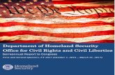 Office for Civil Rights and Civil Liberties · Department of Homeland Security Office for Civil Rights and Civil Liberties Semiannual Report to Congress First and Second Quarters,