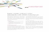 Easily create uniform color standards with GMG ColorServer · color standard by means of separation, reseparation or color conversion. ... HKS, Pantone® and DIC spot color databases
