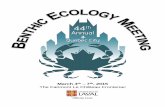 March 4 – 7 , 2015 The Fairmont Le Château Frontenac · Welcome to the 2015 Benthic Ecology Meeting ... Fiona Thomas Nash Life History ... (Resume at 10:30 am)! Frontenac) Community!Ecology!(I)!