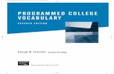 PROGRAMMED COLLEGE VOCABULARY - Pearson UKcatalogue.pearsoned.co.uk/preface/0131928716.pdf · George W. Feinstein Pasadena City College PROGRAMMED COLLEGE VOCABULARY SEVENTH EDITION