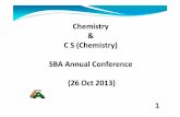 Chemistry CS (Chemistry) SBAAnnual Conference (26Oct … · 2014-12-03 · Supervisors’ Remarks Chemistry : 16032 students (434 schools) submitted SBA marks CS(Chem) : 5249 students