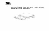 Adventurer Pro Grain Test Scale Instruction Manual€¦ · Adventurer Pro Grain Test Scale Instruction Manual ... Ohaus Corporation, ... EN-10 Adventurer Pro Grain Test Scale