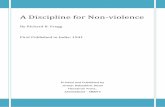 A Discipline for Non-violence - M. K. Gandhi .‘A Discipline for Non-violence’ is a pamphlet written