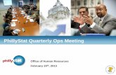 PhillyStat Quarterly Ops Meeting - Philadelphia€¦ · PhillyStat Quarterly Ops Meeting ... presentation is for a PhillyStat Ops ... We continued to exceed our goal of administering
