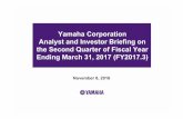 Analyst and Investor Briefing on the Second Quarter of ... · on-year in the Japanese, ... (average rate during the period) ... Analyst and Investor Briefing on the Second Quarter