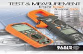 TEST & MEASUREMENT - Klein Tools · KLEIN ® TEST & MEASUREMENT Klein Tools has been manufacturing professional hand tools for almost 160 years. The company remains committed to …