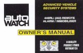Full page fax print - Vehicle Security vehicle security systems 446rli (au) remote alarm 1 immobiliser wner's manual