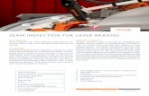 2017 paper seam inspection for laser brazing - Plasmo€¦ · Result - seam inspection Through the use of an optical seam inspection system, it is possible to de-tect existing defects