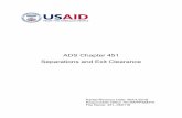 ADS Chapter 451 - Separations and Exit Clearance · ADS 451 – Separations and Exit Clearance ... form on behalf of the deceased and forward the form to the Human Capital Services