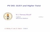 PV DIS: SUSY and Higher Twist - Jefferson Lab | Exploring ... · PV DIS: SUSY and Higher Twist M.J. Ramsey-Musolf Caltech Wisconsin-Madison QuickTime™ and a TIFF (Uncompressed)