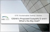 OSHA’s Proposed Subparts D and I: What’s the Big Deal?ste4u.com/assets/downloads/ASSE 2011 Whats the Big Deal_Proposed... · OSHA’s Proposed Subparts D and I: ... Sec. 1910.27
