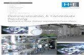 Demineralisation & Condensate Polishing - AQUARION · Demineralisation & Condensate ... 2 x 750 2 x 25 2 x 713 m³/h m³/h m³/h ... Saudi Arabia Fertiliser Company Treatment of Deionate