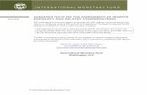 Guidance Note on the Assessment of Reserve Adequacy and ... · adequacy and related considerations imf ... guidance note on the assessment of reserve adequacy and related considerations