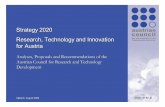 Strategy 2020 Research, Technology and Innovation for Austria · Guiding Principles (Selection) ... teaching conditions, attractive curricula ... • Use and promote immigration,
