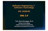 UML 2 - Technische Universität München · • UML 1.5 July 2005: • UML 2.0 November ... technique in UML 2.0 • Contains mechanisms that allow meta classes from existing meta