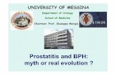 Department of Urology School of Medicine Chairman: Prof ... · UNIVERSITY OF MESSINA Prostatitis and BPH: myth or real evolution ? Department of Urology Chairman: Prof. Giuseppe Morgia